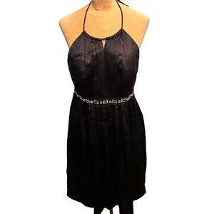Laundry by Design black silk halter dress